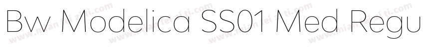 Bw Modelica SS01 Med Regular字体转换